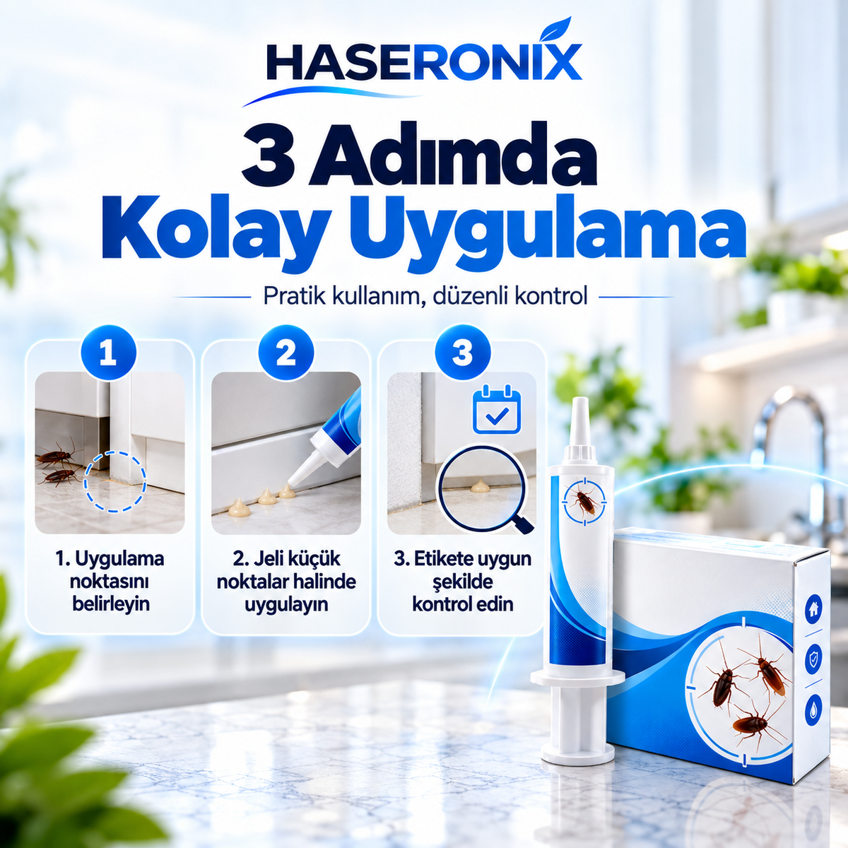 HASERONIX Hamam Böceği Jeli 20 g – Noktasal Uygulama