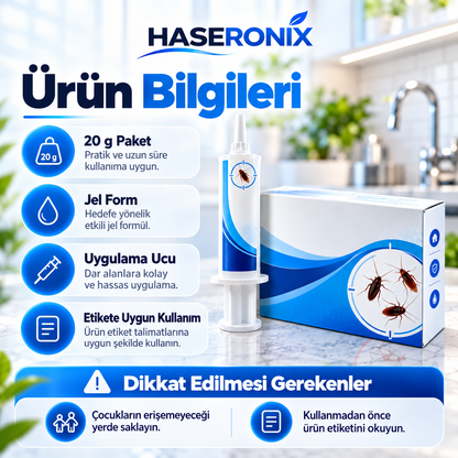 HASERONIX Hamam Böceği Jeli 20 g – Noktasal Uygulama